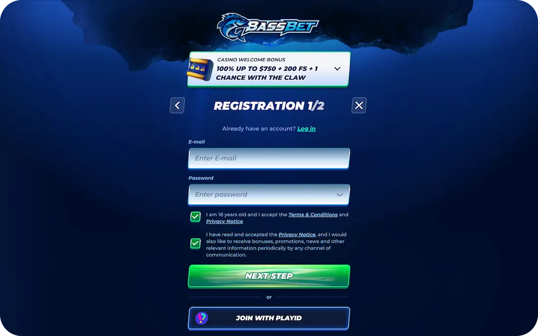 bassbet casino registration